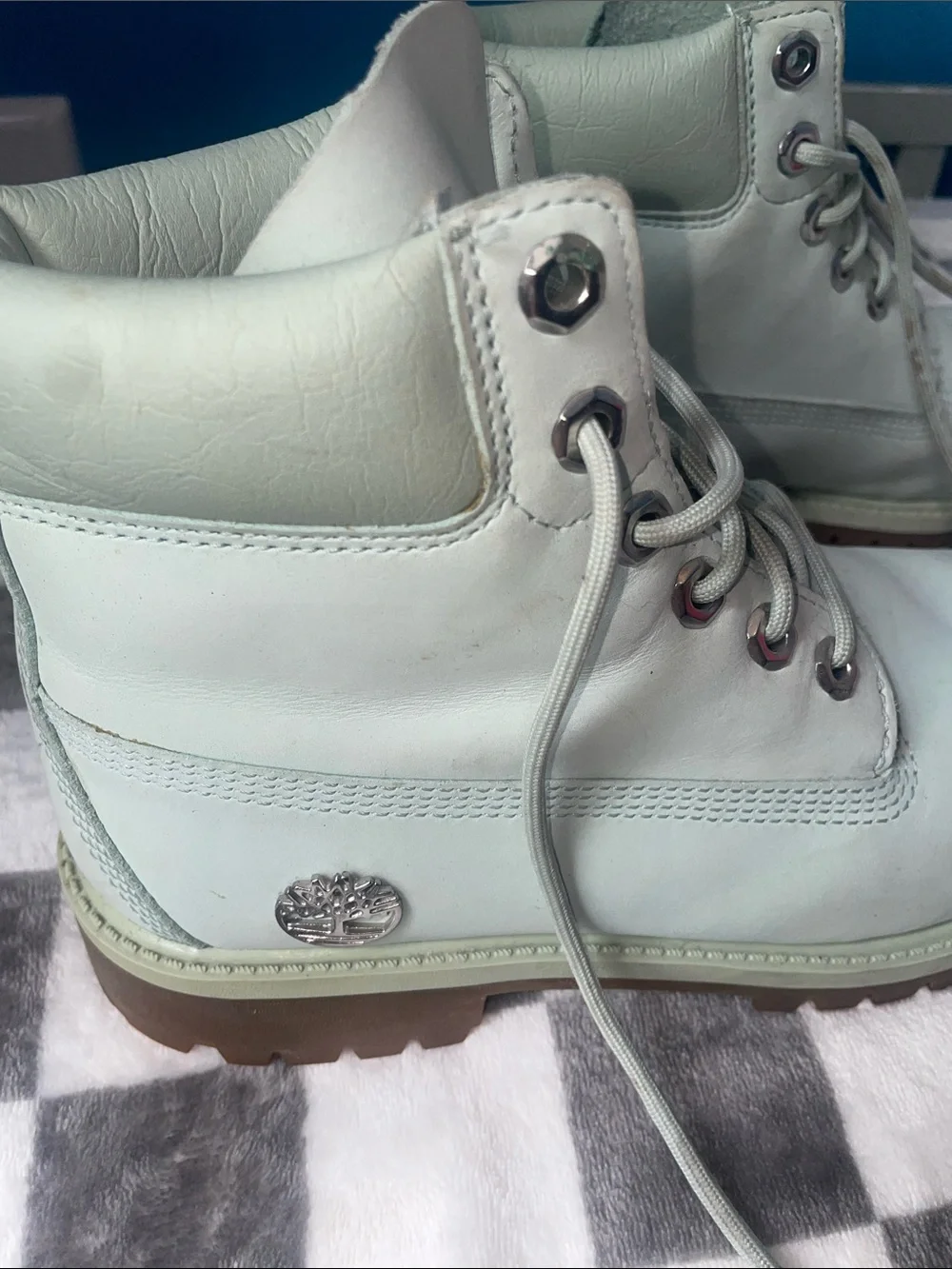 Timberland  Light Mint Lace-Up Boots